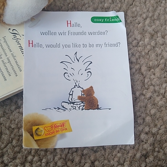 Steiff key chain Rabbit 4" - Picture 3 of 9